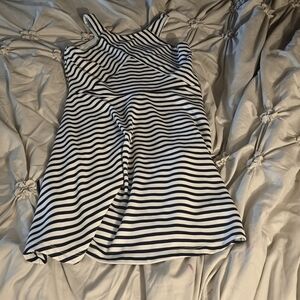 A black and white dress